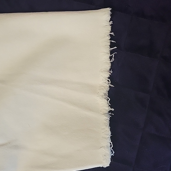 White Distressed Bermuda Denim Shorts - Picture 16 of 16